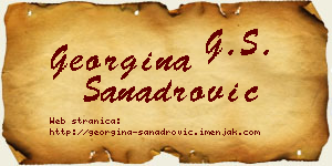 Georgina Sanadrović vizit kartica